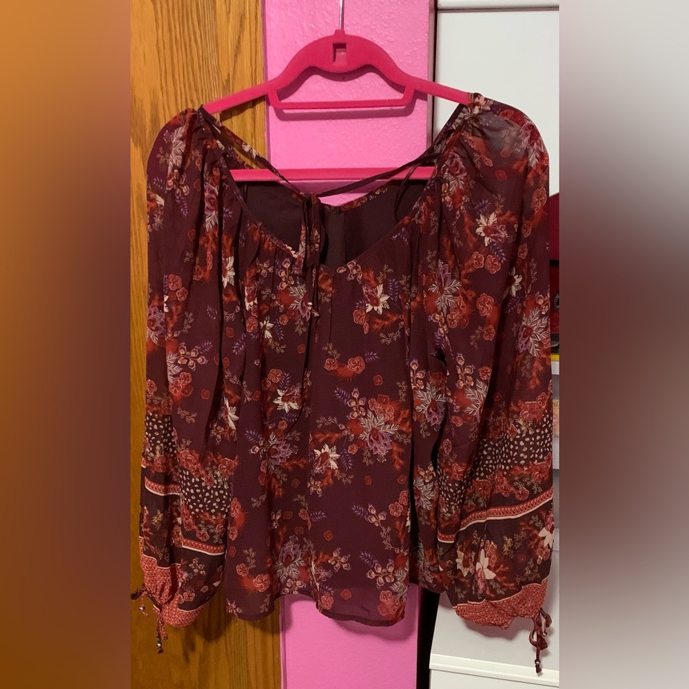 NWT. Chelsea &Theodore boho double lined blouse. Size XS.